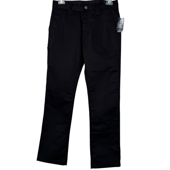 Volcom Vmonty Pant BY | Black Twill | Size 27 (14Y) | Straight Fit - Picture 2 of 9